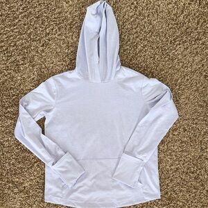 New ATHLETA GIRL Light Purple LS Top with hood